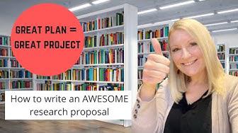 'Video thumbnail for How To Write A Research Proposal or Research Project Plan!'
