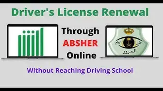 'Video thumbnail for #Saudi_Driving_License #Renewal Driver's License Renewal through Absher Online'