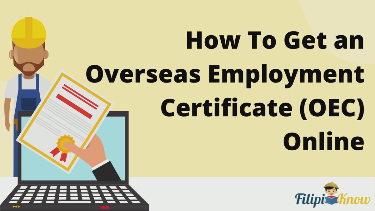 'Video thumbnail for How To Get an Overseas Employment Certificate (OEC) Through POPS-BaM'
