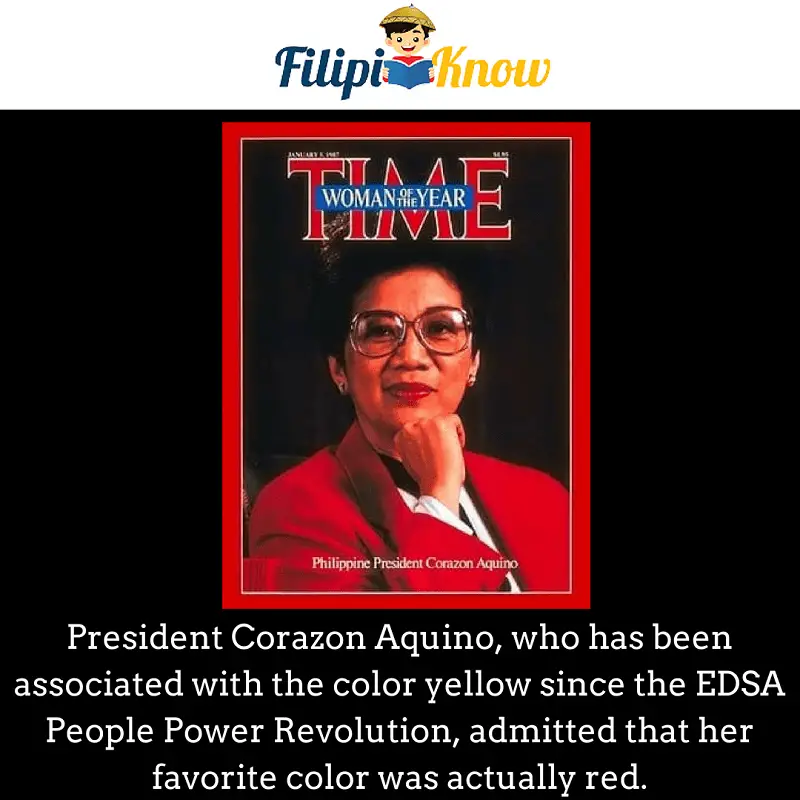 President Cory Aquino favorite color