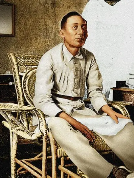 Digitally colorized portrait of Apolinario Mabini