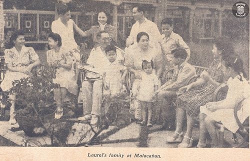 Laurel family at Malacañan Palace