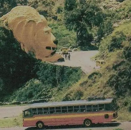 The Benguet icon Dangwa Bus and the Lion's head at the historic Kennon Road