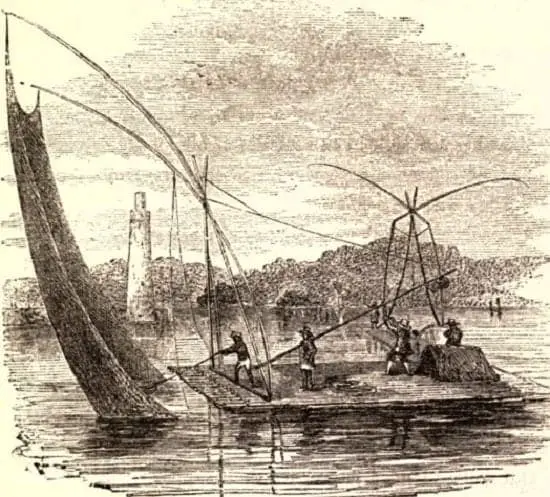 Salambao fishing raft in Pasig River