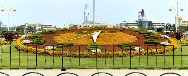 Floral clock in Rizal Park, late 1960s
