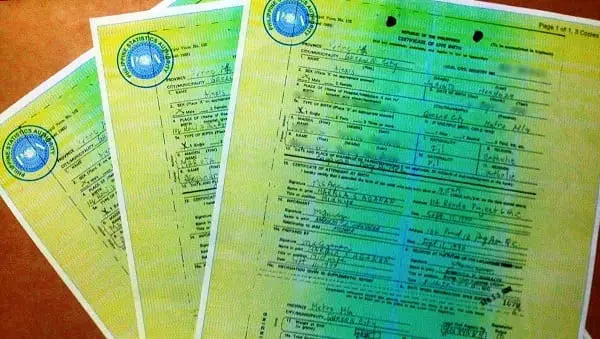 birth certificate sample philippines