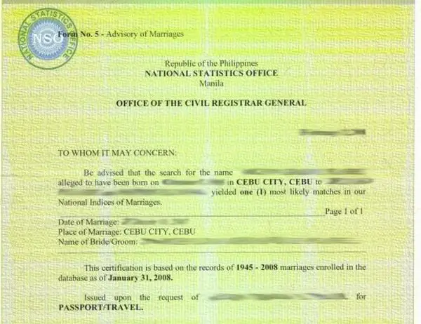 how to get marriage certificate in the philippines