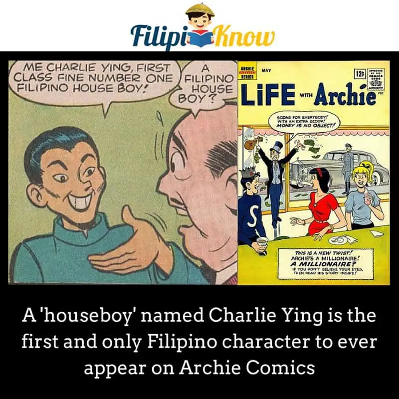 charlie ying first and only filipino character in archie comics