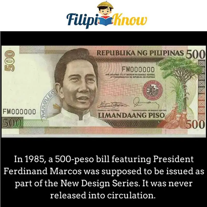 ferdinand marcos 500 peso bill