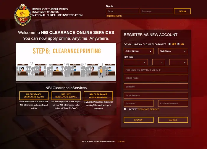 how to get nbi clearance for foreigners online registration