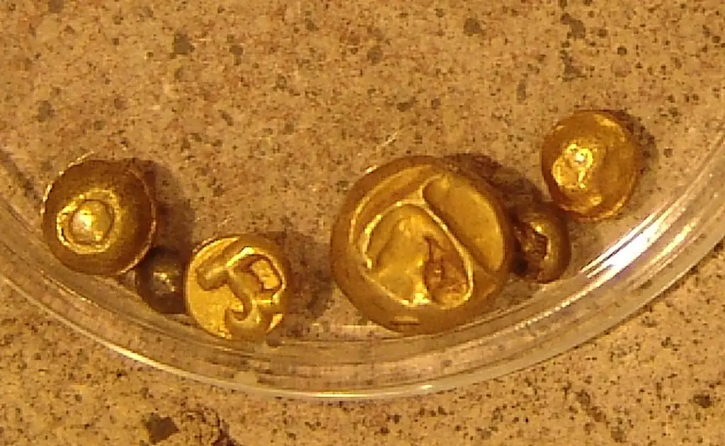 piloncitos or ancient gold coins from the philippines