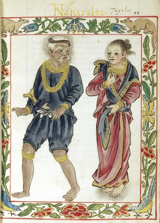 precolonial noble Filipino couple in the boxer codex