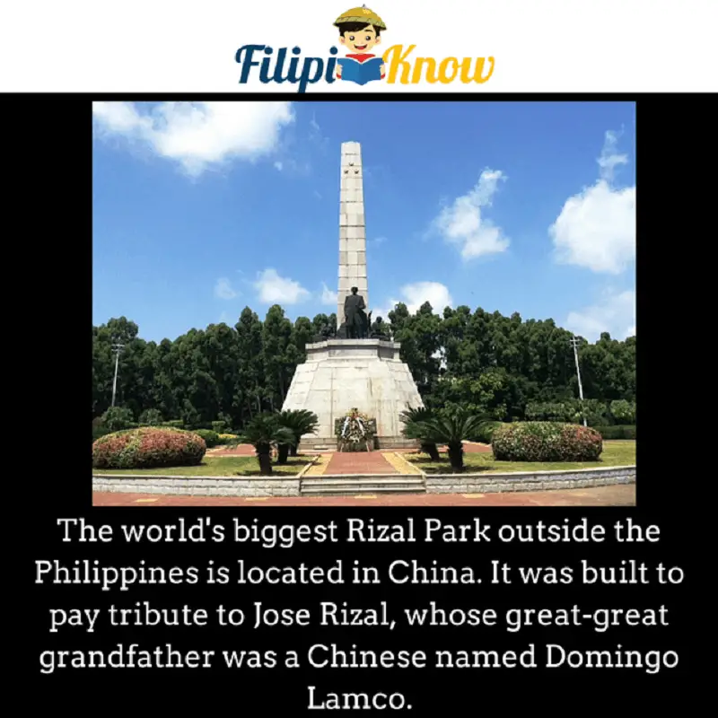 rizal park in china