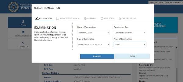 prc online application tutorial