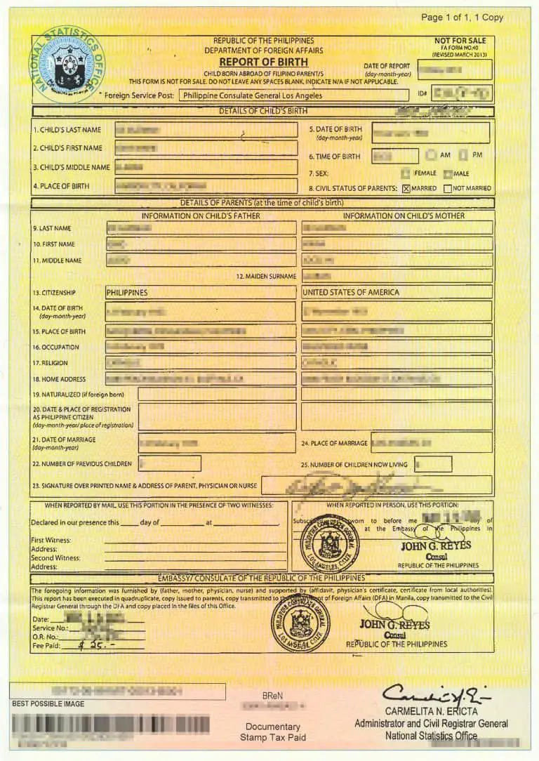 Birth Certificate Cheat Sheet