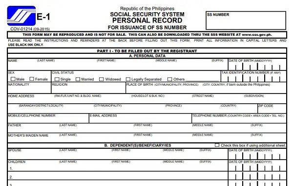 sss downloadable forms