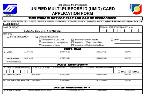 sss umid id online application philippines