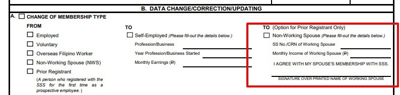 how to change status in sss online 2