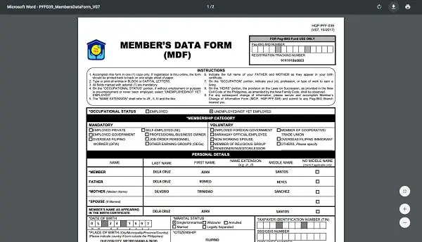 how to find my unprint mdf form of pag ibig