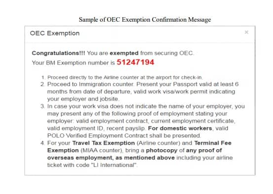 oec exemption 4