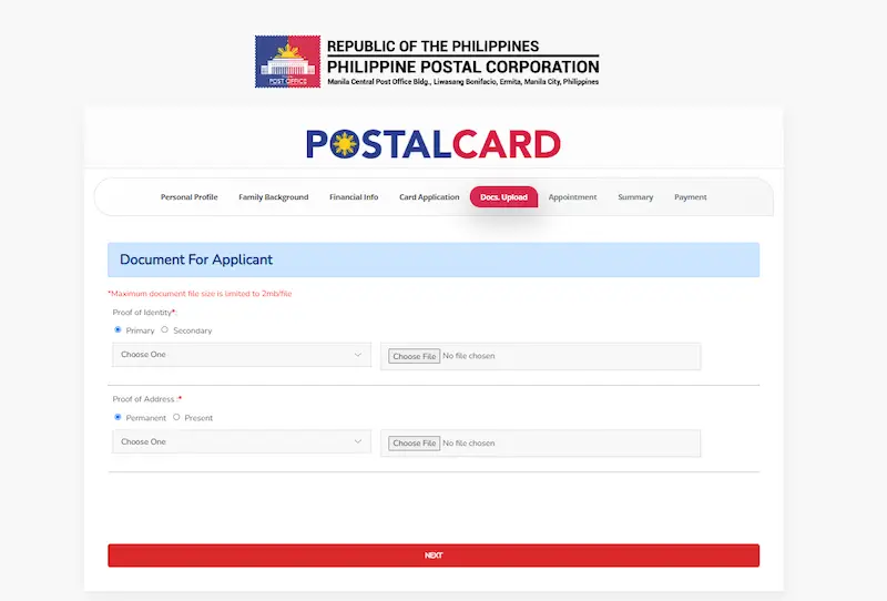 how to get postal id 9