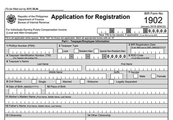 How To Register As A New Taxpayer With BIR Form 1902 A Definitive