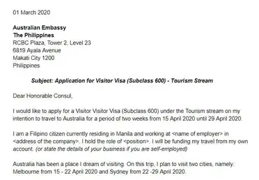 Australia Tourist Visa Requirements For Filipino