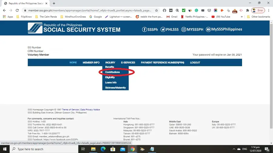 how to check sss contribution online 4