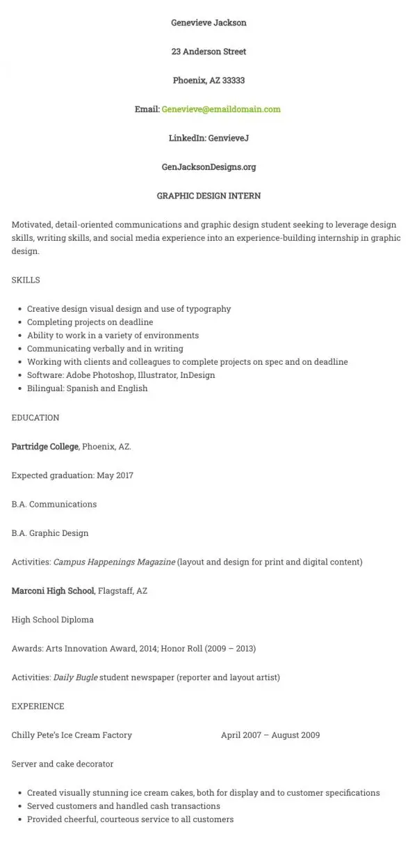 resume sample for students with no experience philippines