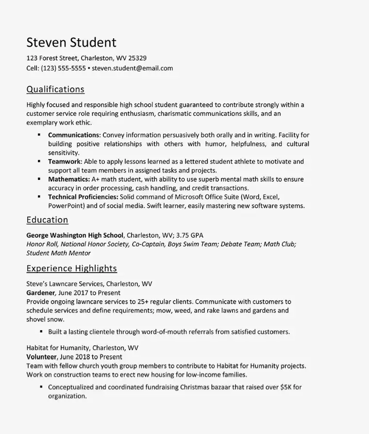 resume for undergraduate student with no experience philippines