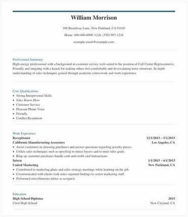Resume Samples For Call Center Agent In The Philippines