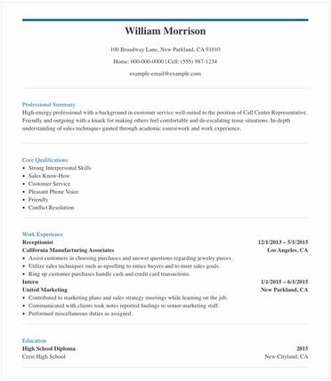 Resume Samples For Call Center Agent In The Philippines Filipiknow