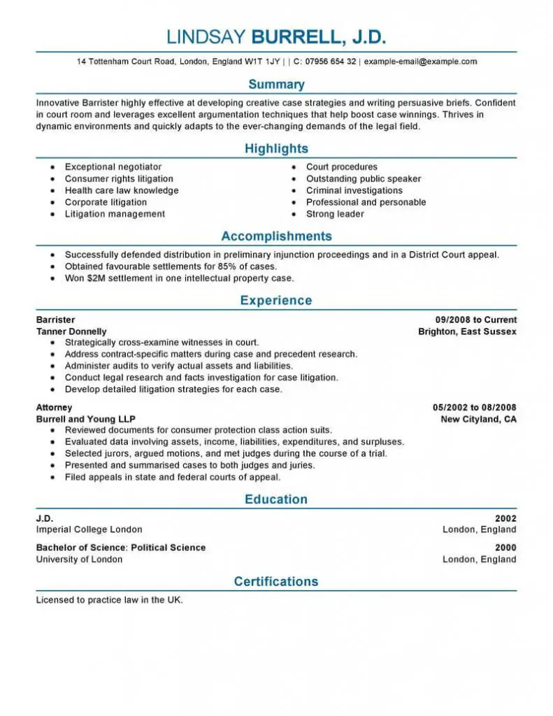 Resume Samples for Lawyers in the Philippines FilipiKnow