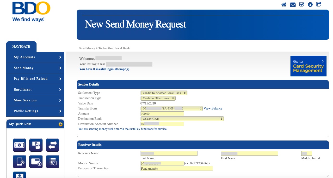 how to transfer money from bdo to gcash 6