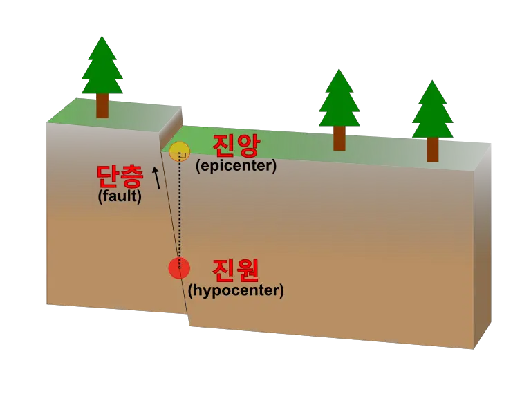 diagram of an epicenter of an earthquake