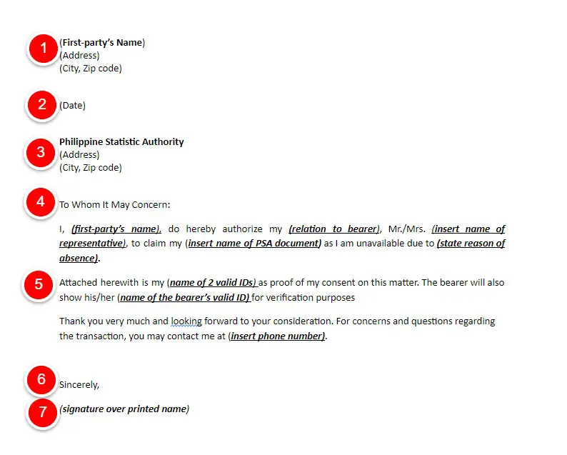 authorization letter sample philippines