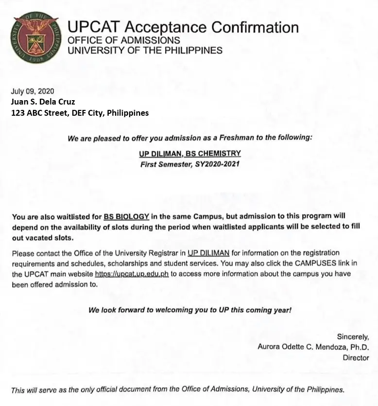 how to check upcat results 3