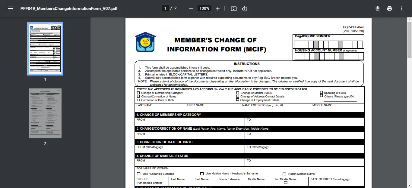 Pag IBIG Change Of Information Online Guide To Updating Your 