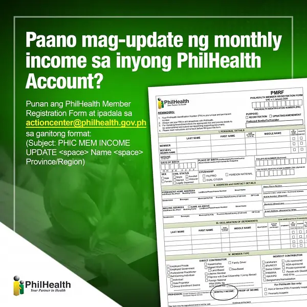 how to update monthly income in philhealth 4