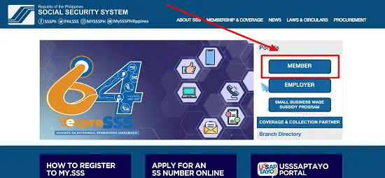 how to reset password in sss 1