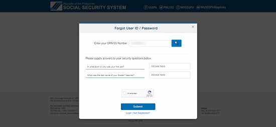 how to reset password in sss 5