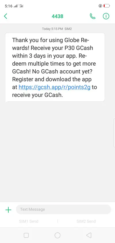 how to convert globe rewards to gcash 10