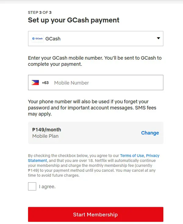 how to pay netflix using gcash 21