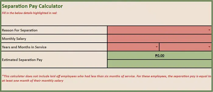 How To Compute Separation Pay Due To Redundancy