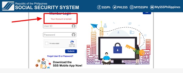sss account locked 1