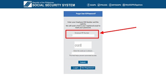 how to reset password in sss 10