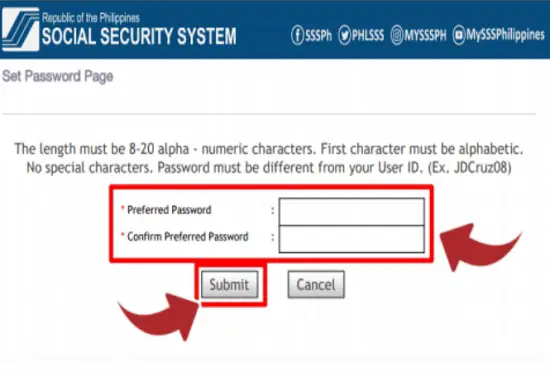 how to reset password in sss 12