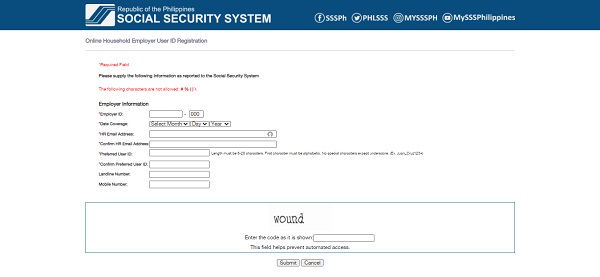 sss online registration 9