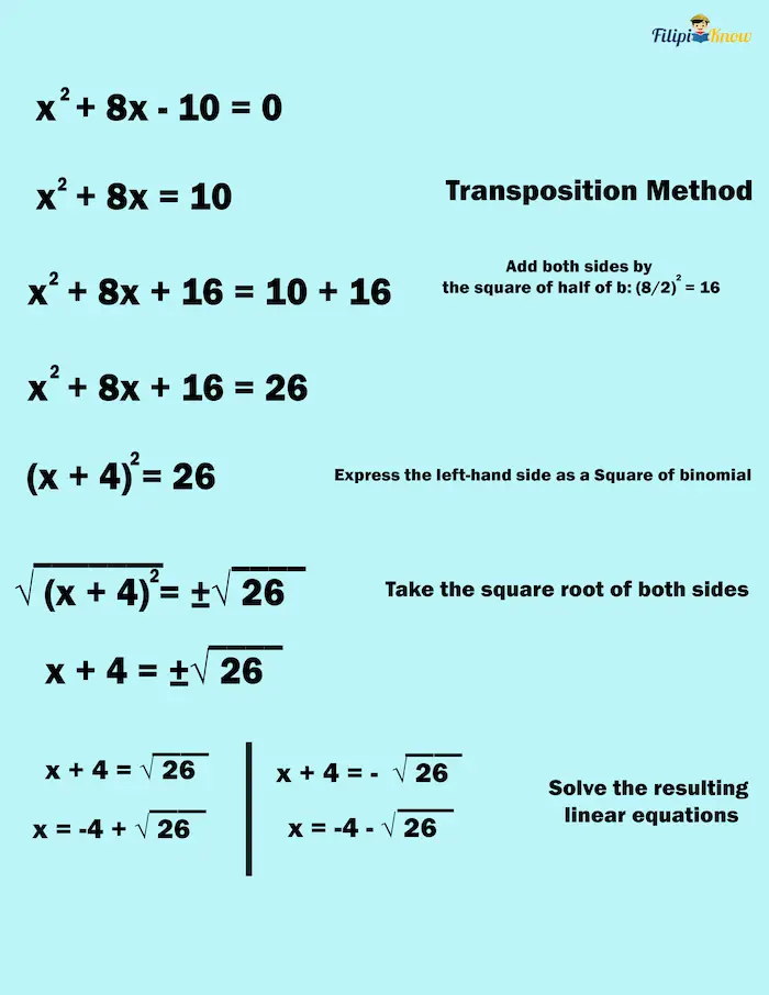 quadratic equations 10