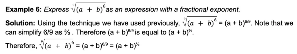 radical expressions examples 6